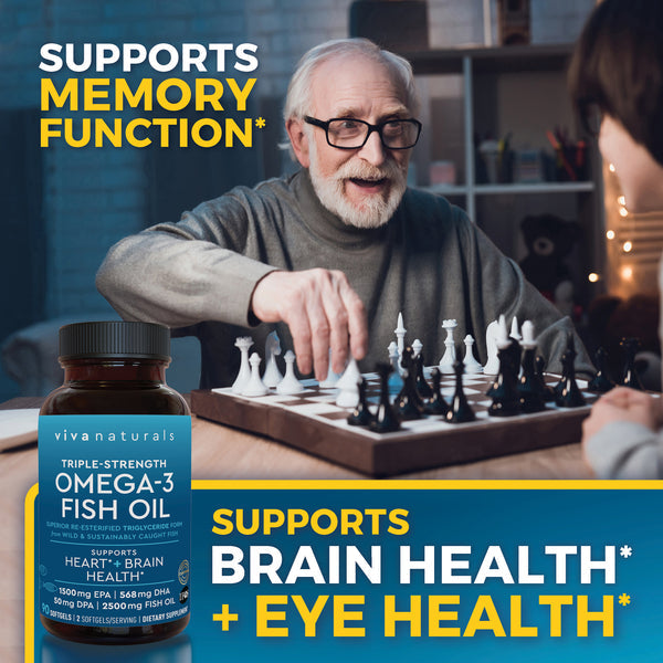 Fish Oil, Triple-Strength Omega-3, 180 Softgels